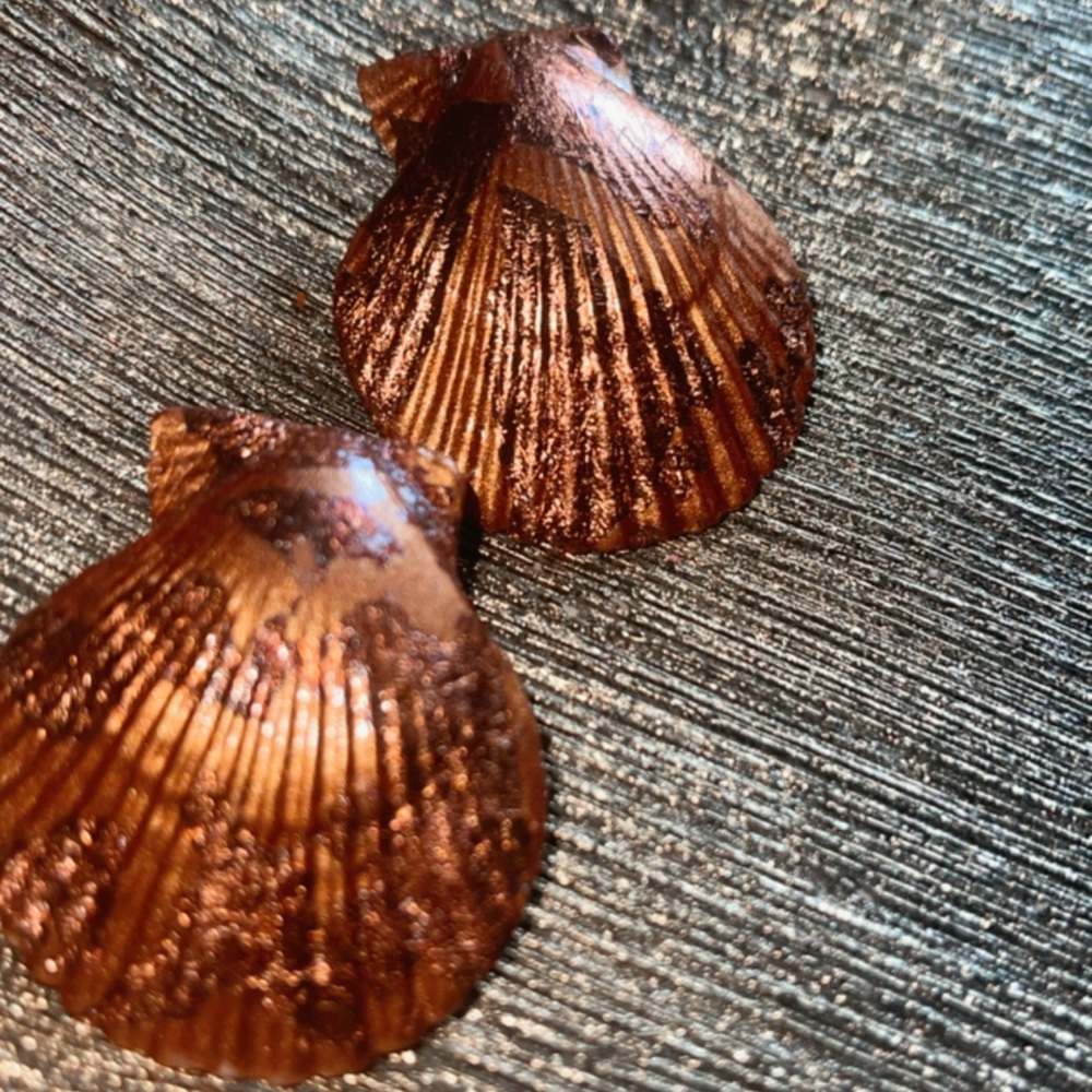 Copper Shell Earrings